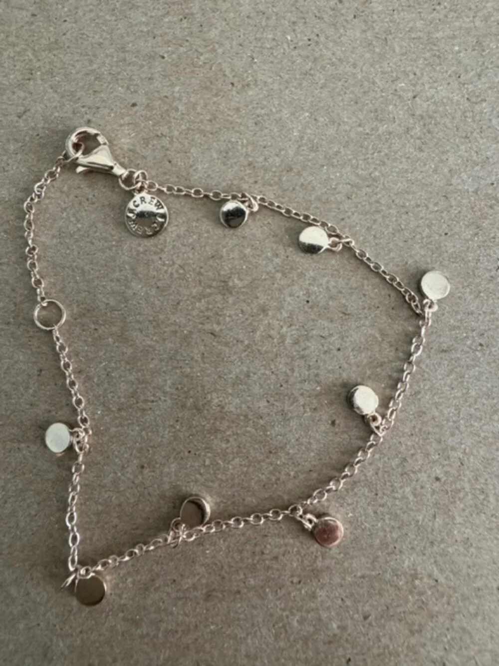 J.Crew 14k gold‑plated dot charm bracelet in rose gold